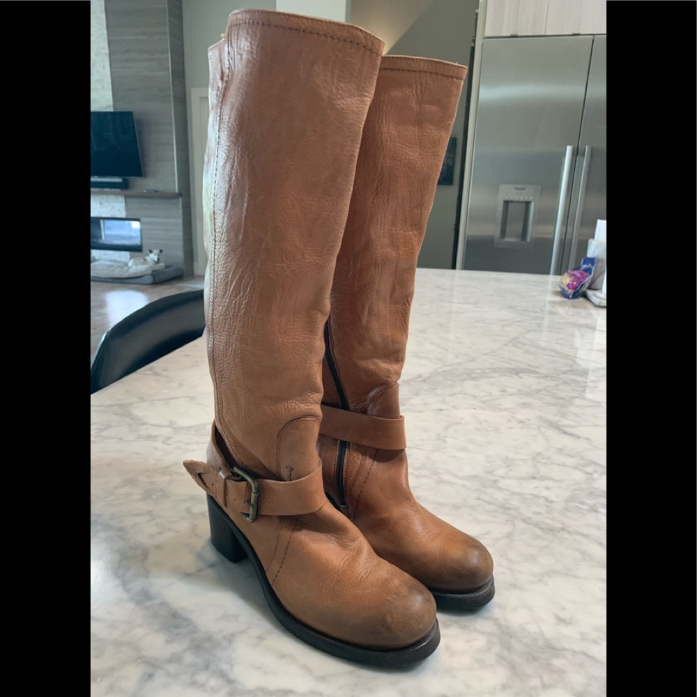 Alberto Fermani leather riding boot camel 7